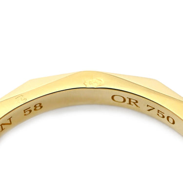 ブシュロン BOUCHERON ファセット リング ミディアム JAL00092 イエローゴールド K18YG #58(JP18) リング 指輪 18K 750 18金 3Pダイヤ 17号