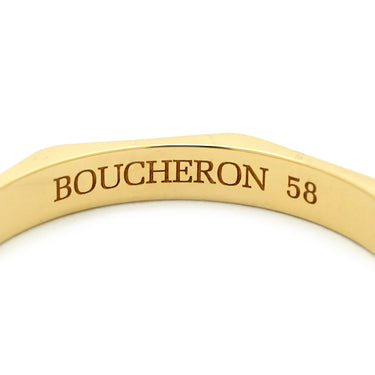 ブシュロン BOUCHERON ファセット リング ミディアム JAL00092 イエローゴールド K18YG #58(JP18) リング 指輪 18K 750 18金 3Pダイヤ 17号