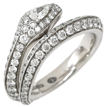 ブシュロン BOUCHERON スネーク ダイヤモンド ホワイトゴールド K18WG ダイヤモンド #52 リング 指輪 Au750 18K ヘビ 蛇モチーフ セミエタニティ 12号