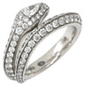 ブシュロン BOUCHERON スネーク ダイヤモンド ホワイトゴールド K18WG ダイヤモンド #52 リング 指輪 Au750 18K ヘビ 蛇モチーフ セミエタニティ 12号