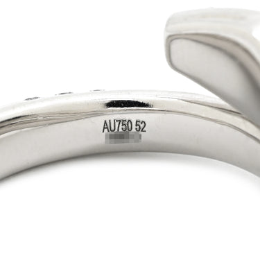 ブシュロン BOUCHERON スネーク ダイヤモンド ホワイトゴールド K18WG ダイヤモンド #52 リング 指輪 Au750 18K ヘビ 蛇モチーフ セミエタニティ 12号