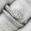 ブシュロン BOUCHERON スネーク ダイヤモンド ホワイトゴールド K18WG ダイヤモンド #52 リング 指輪 Au750 18K ヘビ 蛇モチーフ セミエタニティ 12号