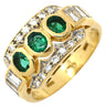 ダミアーニ DAMIANI エメラルド ダイヤ グリーン×イエローゴールド K18YG ダイヤモンド エメラルド リング 指輪 18K AU750 YG 14号