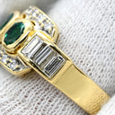 ダミアーニ DAMIANI エメラルド ダイヤ グリーン×イエローゴールド K18YG ダイヤモンド エメラルド リング 指輪 18K AU750 YG 14号