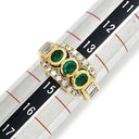 ダミアーニ DAMIANI エメラルド ダイヤ グリーン×イエローゴールド K18YG ダイヤモンド エメラルド リング 指輪 18K AU750 YG 14号