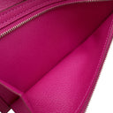 エルメス HERMES ベアンスフレ ローズシェヘラザード アリゲーター 長財布 シルバー金具 紫 二つ折り H金具 クロコ 艶あり