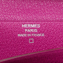 エルメス HERMES ベアンスフレ ローズシェヘラザード アリゲーター 長財布 シルバー金具 紫 二つ折り H金具 クロコ 艶あり