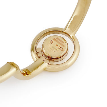 腕時計 ショパール CHOPARD ハッピーダイヤモンド 20/5560 クオーツ レディース K18YG無垢 純正ダイヤ ムービング 白 バングル