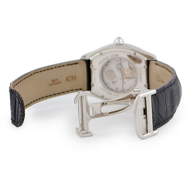 腕時計 カルティエ Cartier トーチュ LM WA504351 手巻き メンズ OH済 K18WG無垢 純正ダイヤ シルバー ギョーシェ 青針 ローマン