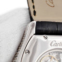 腕時計 カルティエ Cartier トーチュ LM WA504351 手巻き メンズ OH済 K18WG無垢 純正ダイヤ シルバー ギョーシェ 青針 ローマン