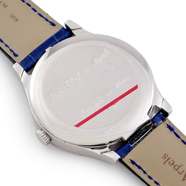 腕時計 ヴァンクリーフアーペル Van Cleef & Arpels ミッドナイト イン パリ ウォッチ VCARN5HI00 手巻き メンズ メーカーOH済 K18WG無垢 青