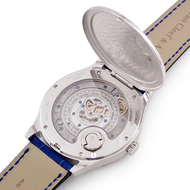 腕時計 ヴァンクリーフアーペル Van Cleef & Arpels ミッドナイト イン パリ ウォッチ VCARN5HI00 手巻き メンズ メーカーOH済 K18WG無垢 青