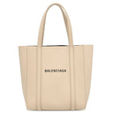 バレンシアガ BALENCIAGA エブリデイ トート XXS 551815 ライトベージュ レザー 2WAYバッグ シルバー金具 ショルダー 斜め掛け