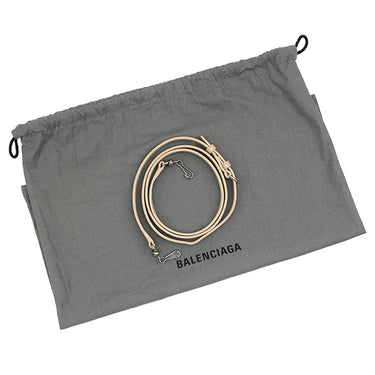 バレンシアガ BALENCIAGA エブリデイ トート XXS 551815 ライトベージュ レザー 2WAYバッグ シルバー金具 ショルダー 斜め掛け