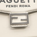 フェンディ FENDI バゲット フォンポーチ ショルダー ホワイト レザー ショルダーバッグ シルバー金具 マークジェイコブス コラボ