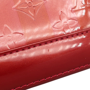 ルイヴィトン LOUIS VUITTON レイユール アルマBB M91593 ポムダムール モノグラムヴェルニ 2WAYバッグ ゴールド金具 赤 ストライプ ショルダー