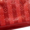 ルイヴィトン LOUIS VUITTON レイユール アルマBB M91593 ポムダムール モノグラムヴェルニ 2WAYバッグ ゴールド金具 赤 ストライプ ショルダー