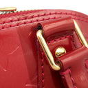 ルイヴィトン LOUIS VUITTON レイユール アルマBB M91593 ポムダムール モノグラムヴェルニ 2WAYバッグ ゴールド金具 赤 ストライプ ショルダー