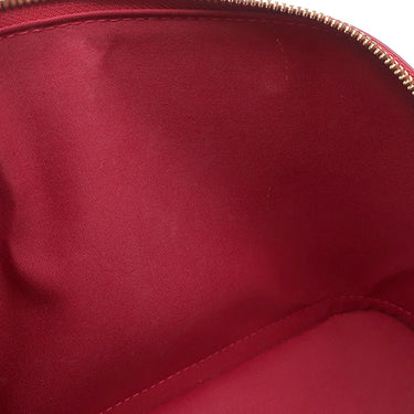 ルイヴィトン LOUIS VUITTON レイユール アルマBB M91593 ポムダムール モノグラムヴェルニ 2WAYバッグ ゴールド金具 赤 ストライプ ショルダー