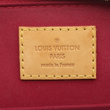 ルイヴィトン LOUIS VUITTON レイユール アルマBB M91593 ポムダムール モノグラムヴェルニ 2WAYバッグ ゴールド金具 赤 ストライプ ショルダー
