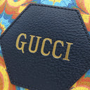 グッチ GUCCI GG カレイドスコープ 100周年記念 676682 ネイビー×マルチカラー PVC レザー ショルダーバッグ ゴールド金具 紺 幾何学柄 巾着 斜め掛け