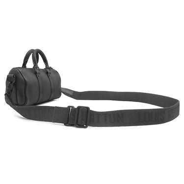 ルイヴィトン LOUIS VUITTON キーポルXS LVアエログラム M80950 ブラック レザー 2WAYバッグ ブラック金具 ショルダー ミニボストン