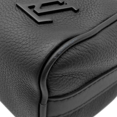 ルイヴィトン LOUIS VUITTON キーポルXS LVアエログラム M80950 ブラック レザー 2WAYバッグ ブラック金具 ショルダー ミニボストン