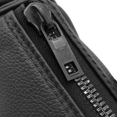 ルイヴィトン LOUIS VUITTON キーポルXS LVアエログラム M80950 ブラック レザー 2WAYバッグ ブラック金具 ショルダー ミニボストン