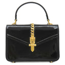 グッチ GUCCI シルヴィ1969 589479 ブラック パテントレザー 2WAYバッグ ゴールド金具 チェーンショルダー