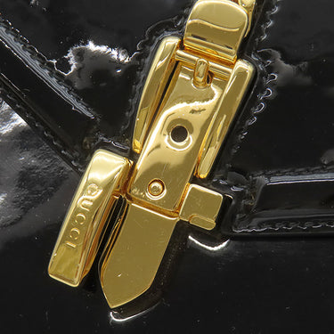 グッチ GUCCI シルヴィ1969 589479 ブラック パテントレザー 2WAYバッグ ゴールド金具 チェーンショルダー