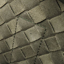 ボッテガヴェネタ BOTTEGA VENETA イントレチャート ブリーフケース グリーン レザー 2WAYバッグ シルバー金具 ビジネスバッグ