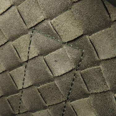ボッテガヴェネタ BOTTEGA VENETA イントレチャート ブリーフケース グリーン レザー 2WAYバッグ シルバー金具 ビジネスバッグ