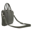 ボッテガヴェネタ BOTTEGA VENETA イントレチャート ブリーフケース グリーン レザー 2WAYバッグ シルバー金具 ビジネスバッグ