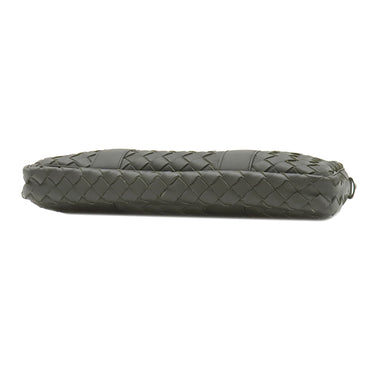 ボッテガヴェネタ BOTTEGA VENETA イントレチャート ブリーフケース グリーン レザー 2WAYバッグ シルバー金具 ビジネスバッグ