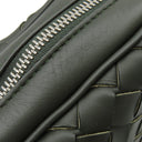 ボッテガヴェネタ BOTTEGA VENETA イントレチャート ブリーフケース グリーン レザー 2WAYバッグ シルバー金具 ビジネスバッグ