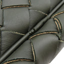 ボッテガヴェネタ BOTTEGA VENETA イントレチャート ブリーフケース グリーン レザー 2WAYバッグ シルバー金具 ビジネスバッグ