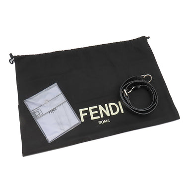 フェンディ FENDI ピーカブー セレリア ミディアム ブラック レザー 2WAYバッグ シルバー金具 黒 ハンドバッグ ショルダー
