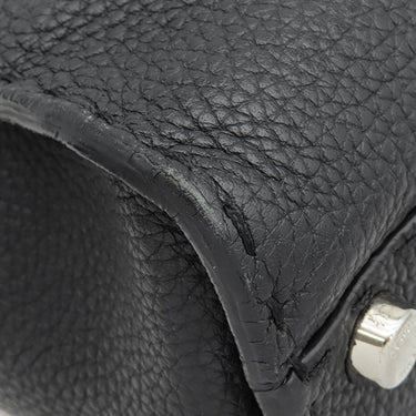 フェンディ FENDI ピーカブー セレリア ミディアム ブラック レザー 2WAYバッグ シルバー金具 黒 ハンドバッグ ショルダー