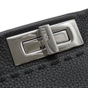 フェンディ FENDI ピーカブー セレリア ミディアム ブラック レザー 2WAYバッグ シルバー金具 黒 ハンドバッグ ショルダー
