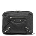 バレンシアガ BALENCIAGA クラシック リポーター 431649 ブラック レザー ショルダーバッグ シルバー金具 ミニクロスバッグ