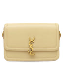 イヴ・サンローラン Yves Saint Laurent ソルフェリーノ 634306 ベージュ カーフ ショルダーバッグ マットゴールド金具 YSL ロゴプレート カサンドラロゴ