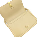 イヴ・サンローラン Yves Saint Laurent ソルフェリーノ 634306 ベージュ カーフ ショルダーバッグ マットゴールド金具 YSL ロゴプレート カサンドラロゴ