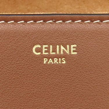 セリーヌ CELINE ティーン ソフト 16 196853CR4 タン レザー ショルダーバッグ ゴールド金具 茶 16 SOFT TEEN