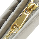 グッチ GUCCI メタル ロゴ 772640 グレー レザー 二つ折り財布 ゴールド金具