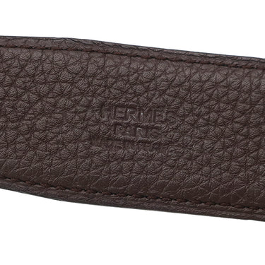 エルメス HERMES コンスタンスH #100 ブラック×ショコラ トゴ ボックスカーフ #100 ベルト シルバー金具 Hバックル リバーシブル キット