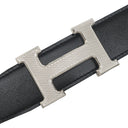 エルメス HERMES コンスタンスH #100 ブラック×ショコラ トゴ ボックスカーフ #100 ベルト シルバー金具 Hバックル リバーシブル キット