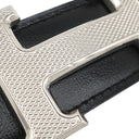 エルメス HERMES コンスタンスH #100 ブラック×ショコラ トゴ ボックスカーフ #100 ベルト シルバー金具 Hバックル リバーシブル キット
