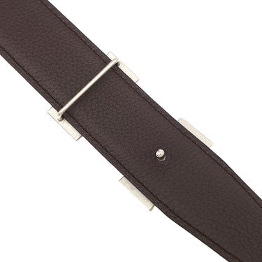 エルメス HERMES コンスタンスH #100 ブラック×ショコラ トゴ ボックスカーフ #100 ベルト シルバー金具 Hバックル リバーシブル キット