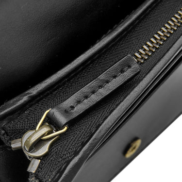 グッチ GUCCI ダブルG ミニウォレット 466492 ブラック レザー 二つ折り財布 ゴールド金具 キルティング レザーウォレット