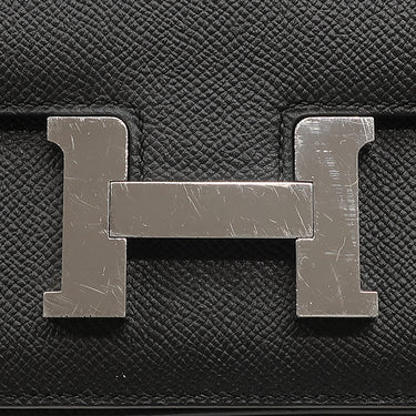 エルメス HERMES コンスタンス エラン ブラック ヴォーエプソン ショルダーバッグ シルバー金具 黒 PO品